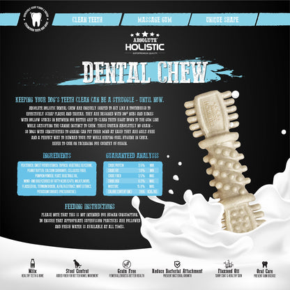 Absolute Holistic Dental Chew for Dogs - Milk (4")