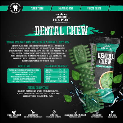 Absolute Holistic Dental Chew for Dogs - Fresh Mint (4")