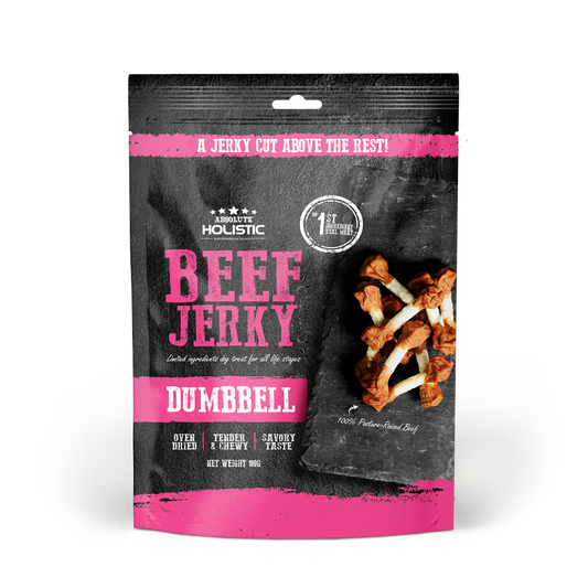 Absolute Holistic Grain Free Dog Treats | Beef Jerky Dumbbell