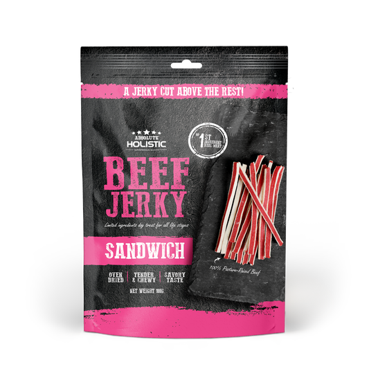Absolute Holistic Grain Free Dog Treats - Beef Jerky Sandwich