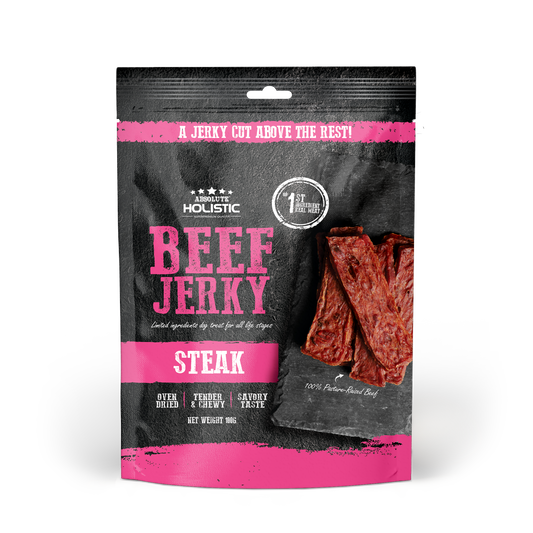 Absolute Holistic Grain Free Dog Treats | Beef Jerky Steak
