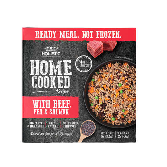 Absolute Holistic Home Cooked Recipe | Beef, Peas & Salmon