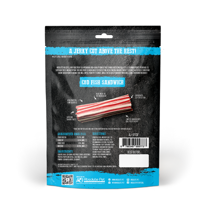 Absolute Holistic Grain Free Treats for Dog - Codfish Jerky Sandwich (100g)