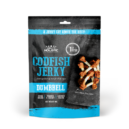 Absolute Holistic Grain Free Dog Treats | Codfish Jerky Dumbbell