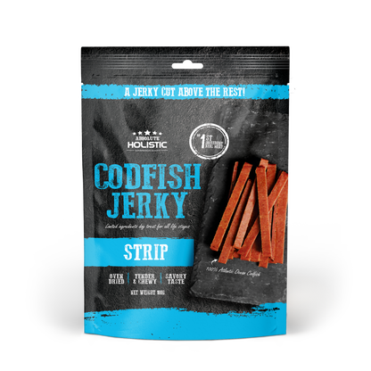 Absolute Holistic Grain Free Dog Treats | Codfish Jerky Loin Strip