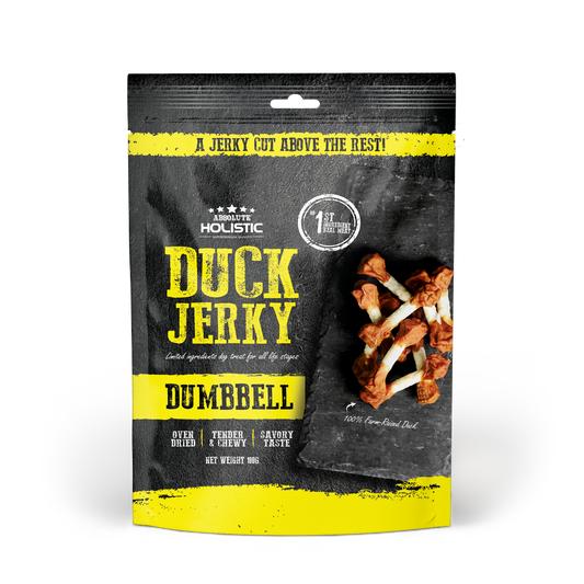 Absolute Holistic Grain Free Dog Treats | Duck Jerky Dumbbell