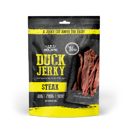 Absolute Holistic Grain Free Dog Treats | Duck Jerky Steak