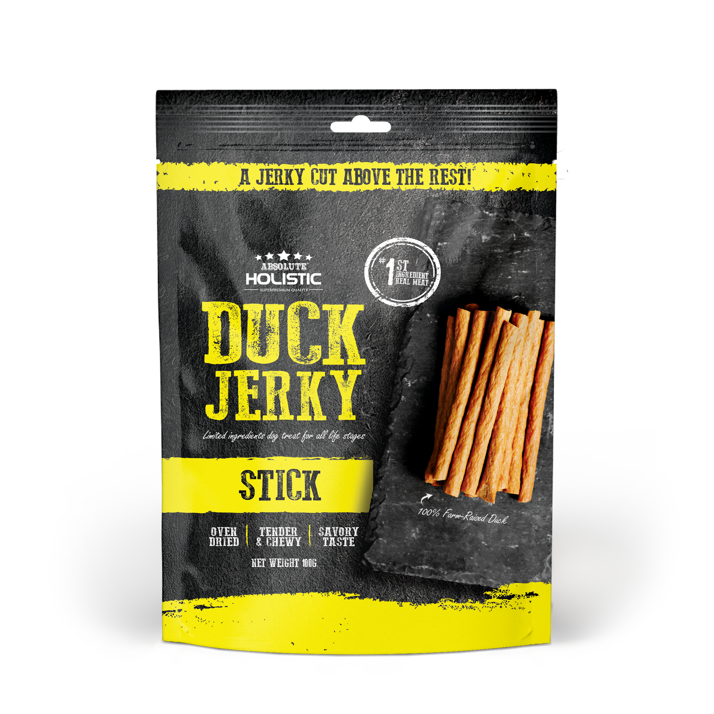 Absolute Holistic Grain Free Dog Treats | Duck Jerky Loin Stick
