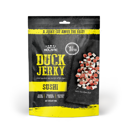 Absolute Holistic Grain Free Dog Treats | Duck Jerky Sushi