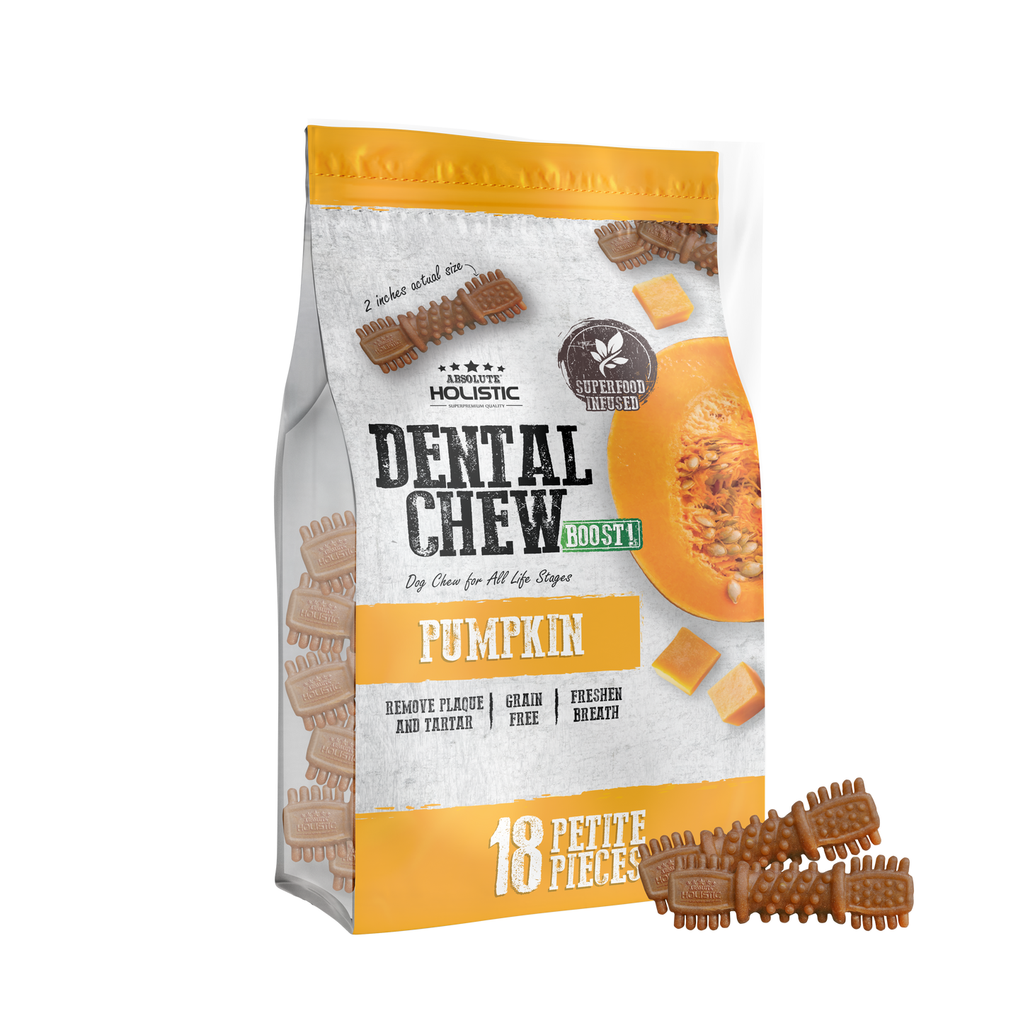 Absolute Holistic Dental Chews Jumbo Pack BOOST | Pumpkin