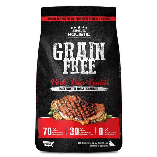 Absolute Holistic Dog Kibbles | Grain Free Pork, Peas & Lentils