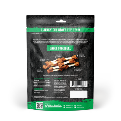 Absolute Holistic Grain Free Treats for Dog - Lamb Jerky Dumbbell (100g)