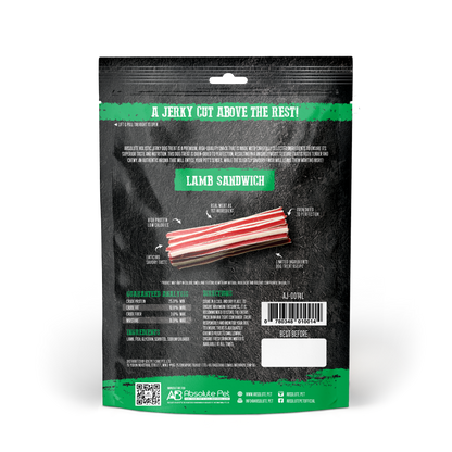 Absolute Holistic Grain Free Treats for Dog - Lamb Jerky Sandwich (100g)