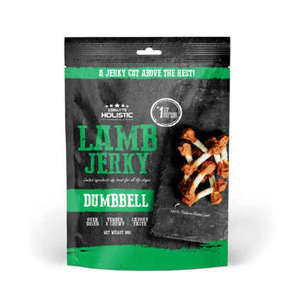 Absolute Holistic Grain Free Dog Treats | Lamb Jerky Dumbbell