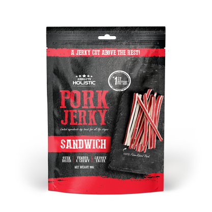 Absolute Holistic Grain Free Dog Treats | Pork Jerky Sandwich