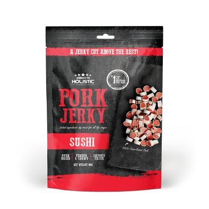 Absolute Holistic Grain Free Dog Treats | Pork Jerky Sushi