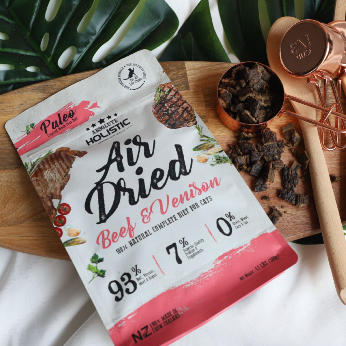 Absolute Holistic Air Dried Food for Cats - Beef & Venison (500g)