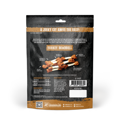 Absolute Holistic Grain Free Dog Treats | Turkey Jerky Dumbbell