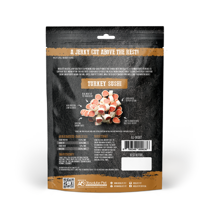 Absolute Holistic Grain Free Dog Treats | Turkey Jerky Sushi