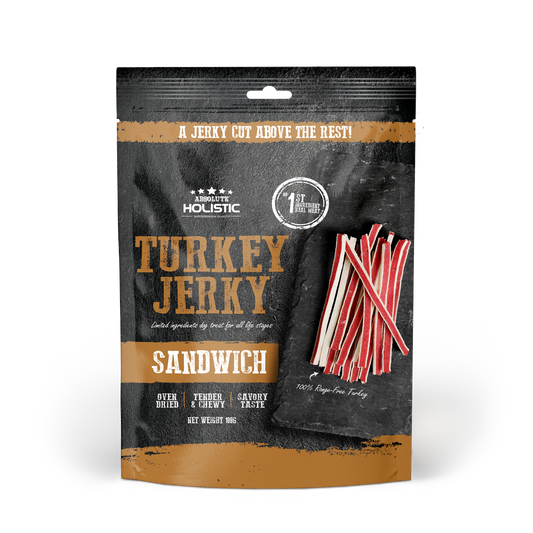 Absolute Holistic Grain Free Dog Treats | Turkey Jerky Sandwich