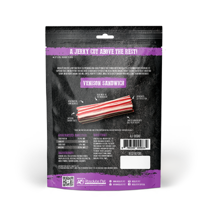 Absolute Holistic Grain Free Treats for Dog - Venison Jerky Sandwich (100g)