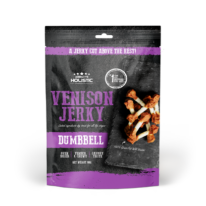 Absolute Holistic Grain Free Dog Treats | Venison Jerky Dumbbell