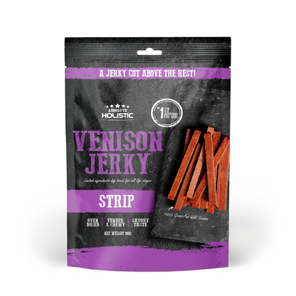 Absolute Holistic Grain Free Dog Treats | Venison Jerky Loin Strip