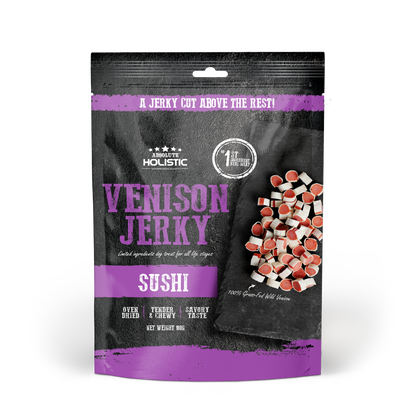 Absolute Holistic Grain Free Dog Treats | Venison Jerky Sushi