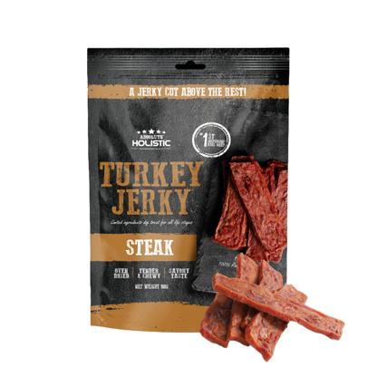 Absolute Holistic Grain Free Treats for Dog | Turkey Jerky Steak