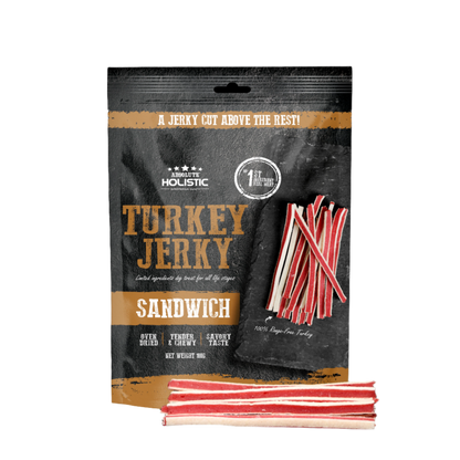Absolute Holistic Grain Free Dog Treats | Turkey Jerky Sandwich