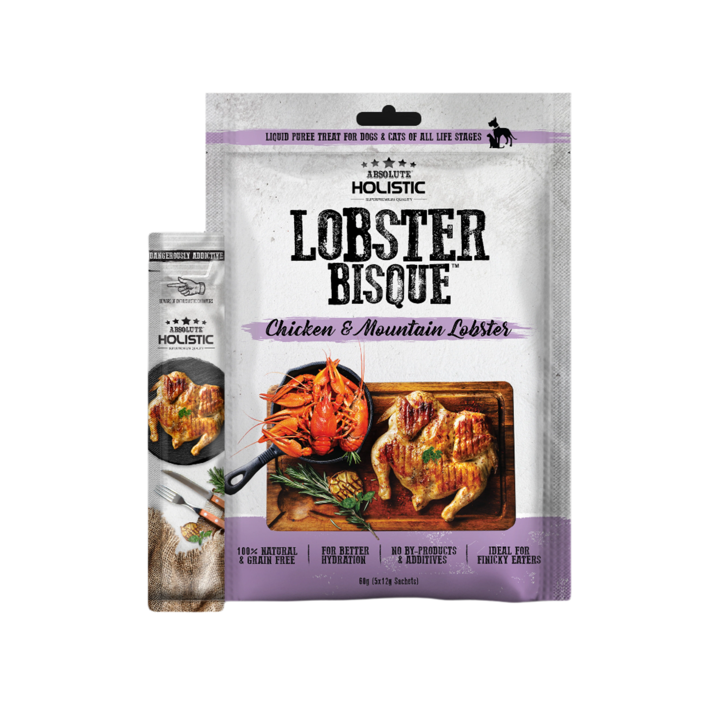 Absolute Holistic Liquid Bisque Treats | Chicken & Lobster Bisque
