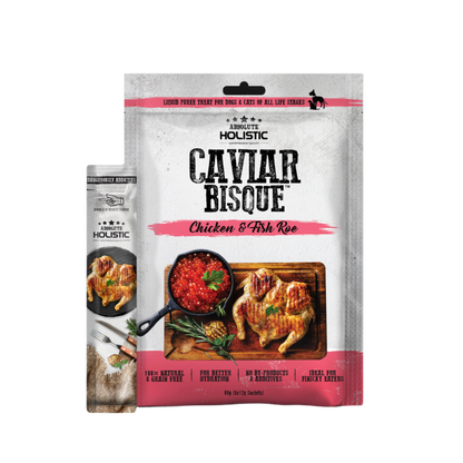 Absolute Holistic Liquid Bisque Treats | Chicken & Fish Roe Bisque