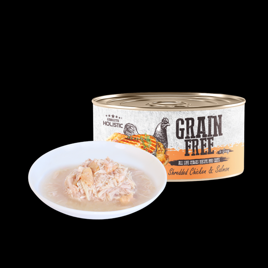 Absolute Holistic Grain Free for Cats | Shredded Chicken & Salmon