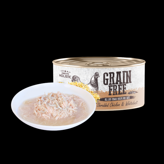 Absolute Holistic Grain Free for Cats | Shredded Chicken & Whitebait