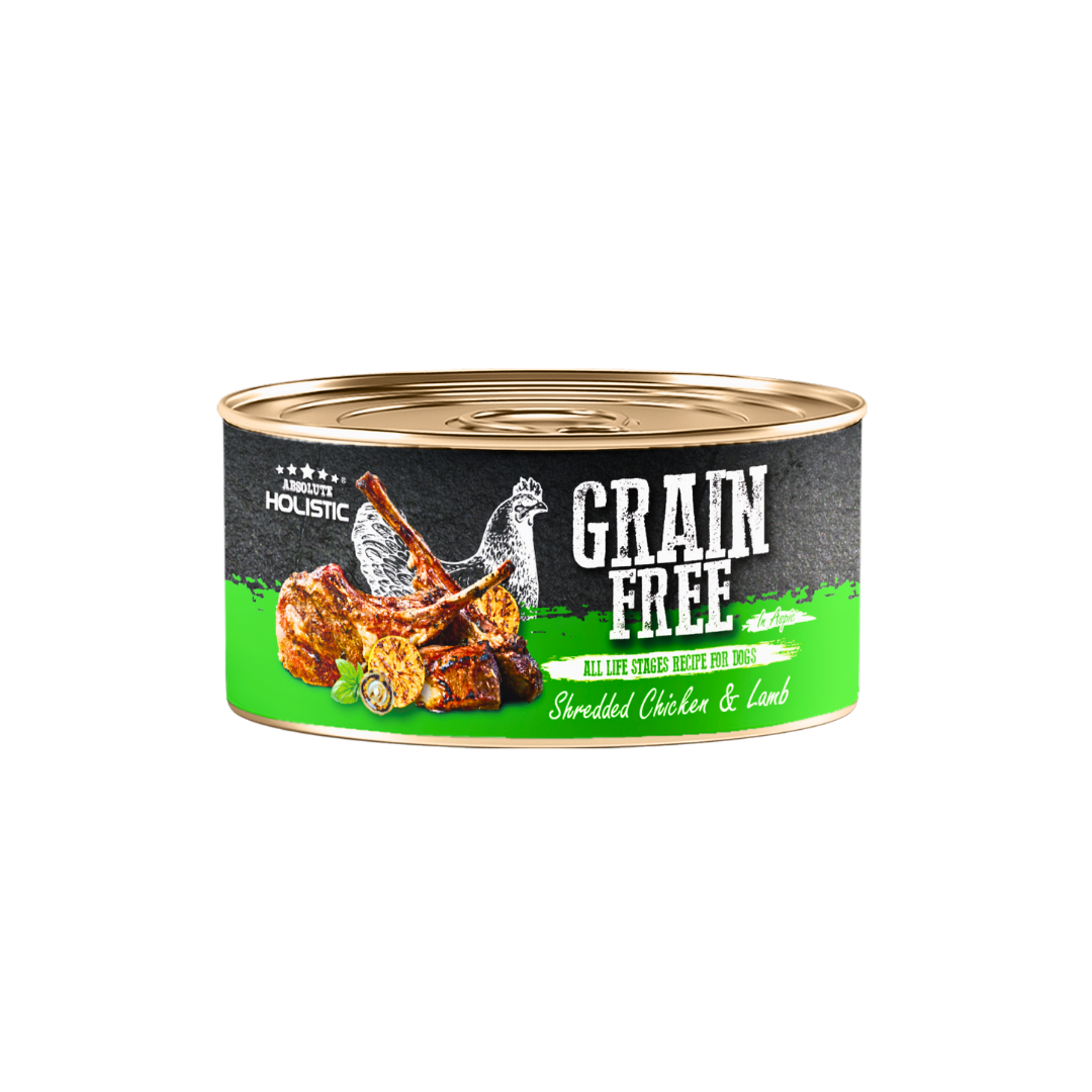 Absolute Holistic Grain Free for Dogs | Shredded Chicken & Lamb
