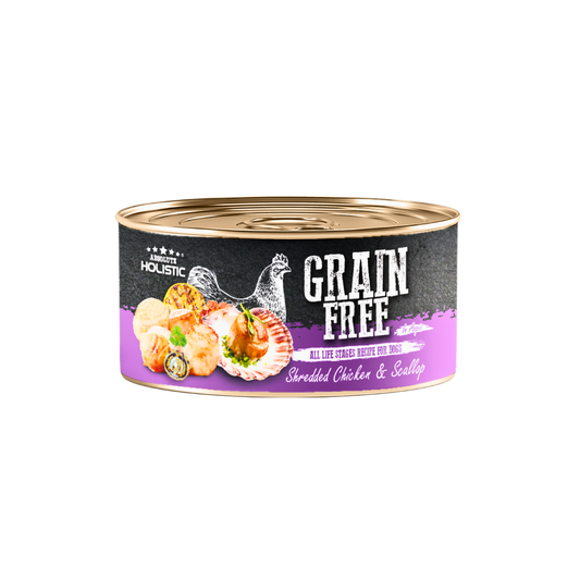 Absolute Holistic Grain Free for Dogs | Shredded Chicken & Scallop