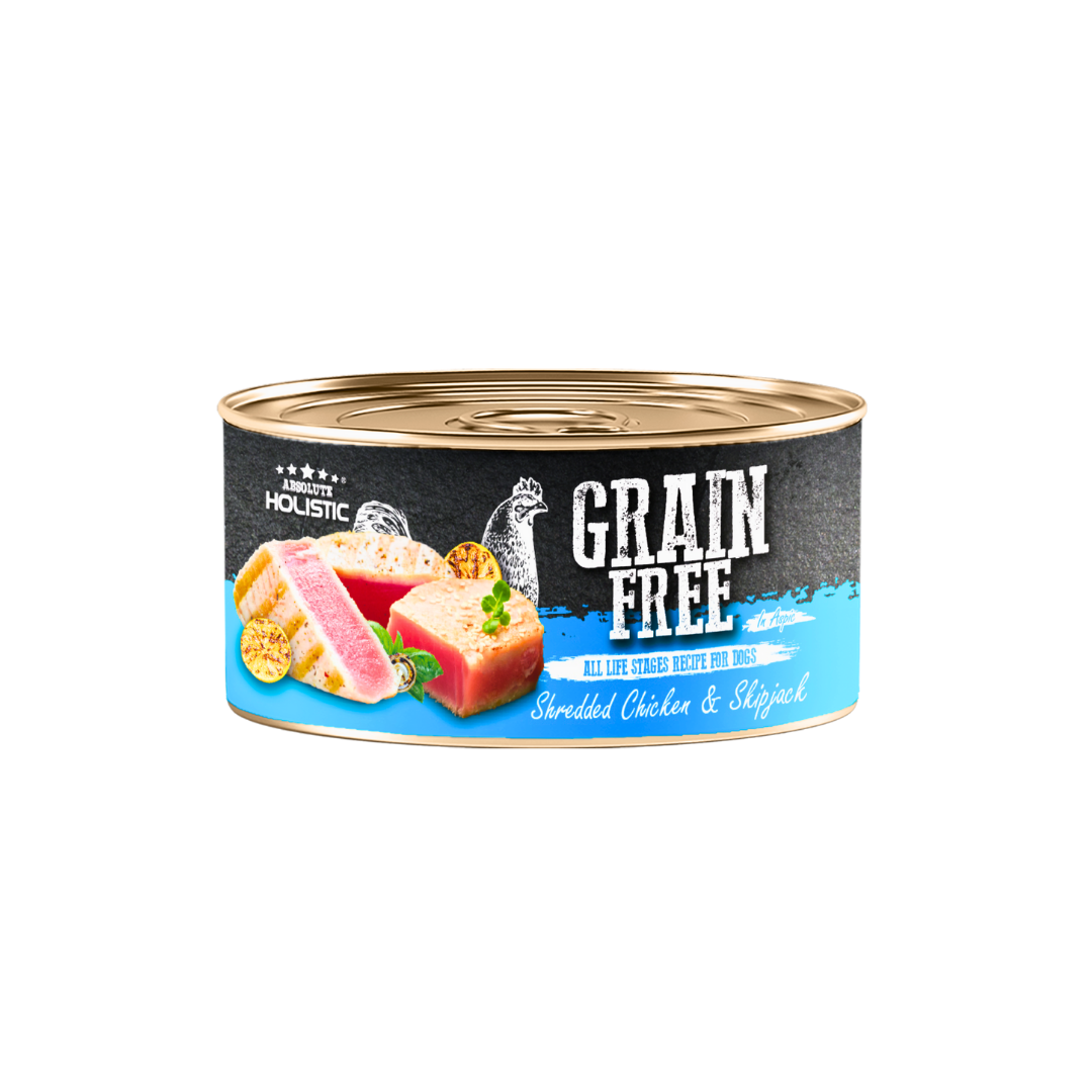 Absolute Holistic Grain Free for Dogs | Shredded Chicken & Skipjack