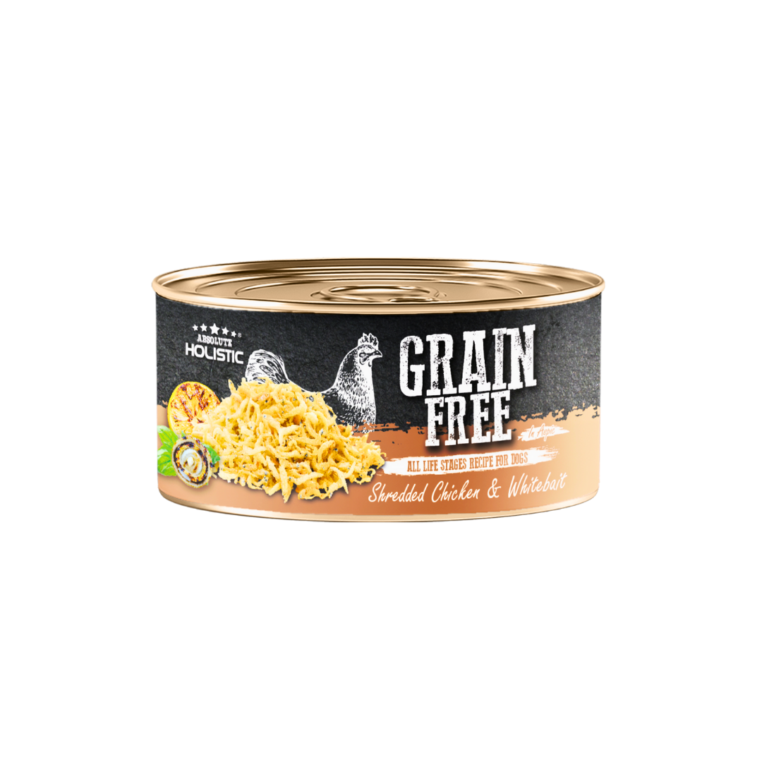 Absolute Holistic Grain Free for Dogs | Shredded Chicken & Whitebait