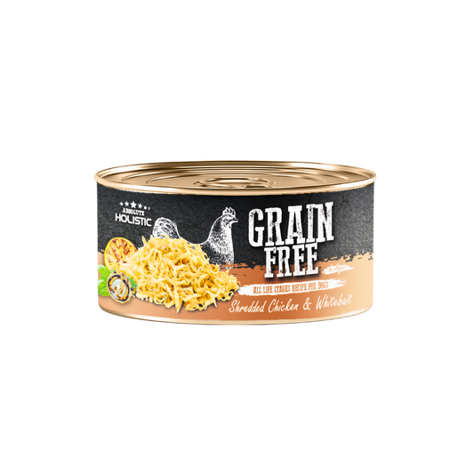 Absolute Holistic Grain Free for Dogs | Shredded Chicken & Whitebait