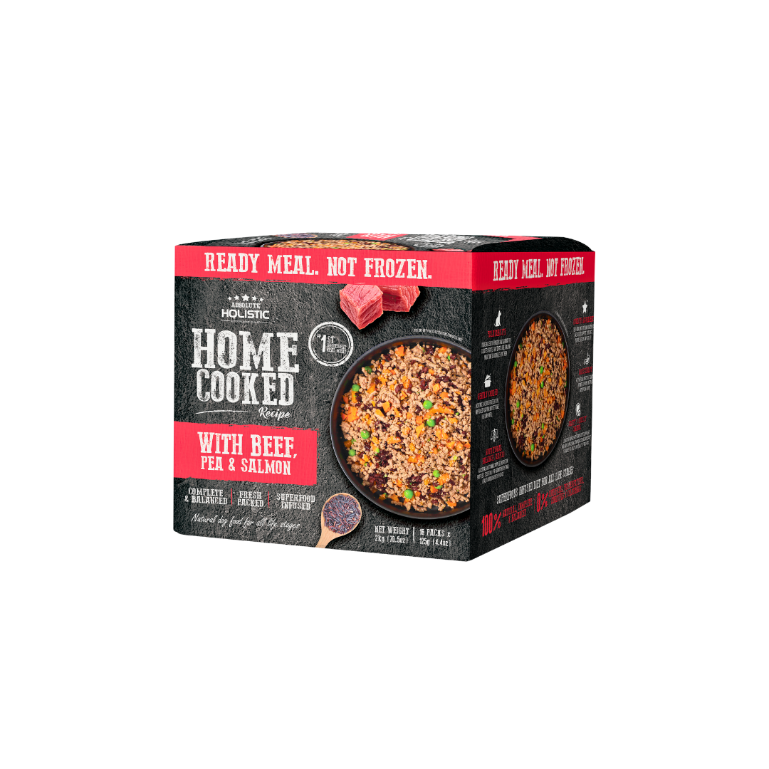 Absolute Holistic Home Cooked Recipe | Beef, Peas & Salmon