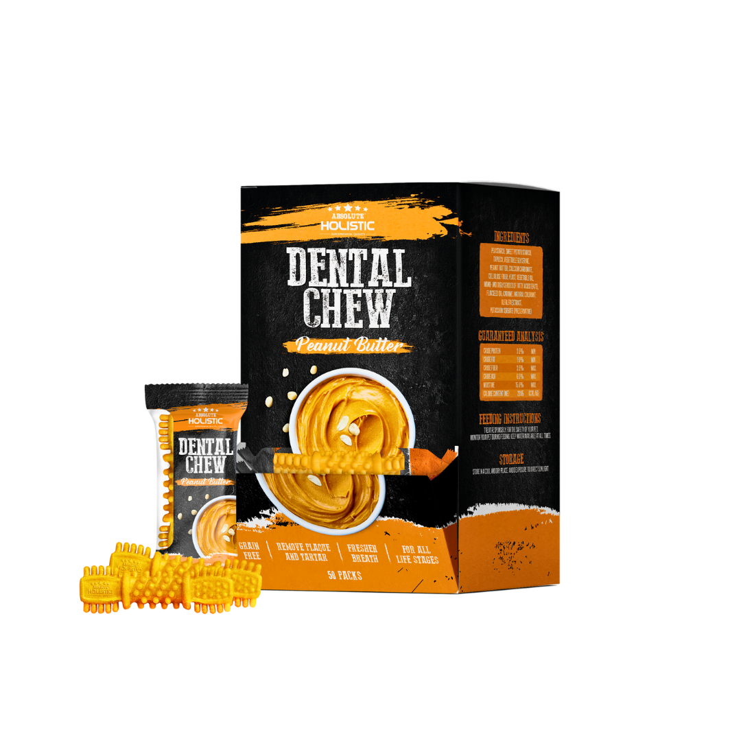 Absolute Holistic Dental Chews for Dogs -  Peanut Butter (Box)