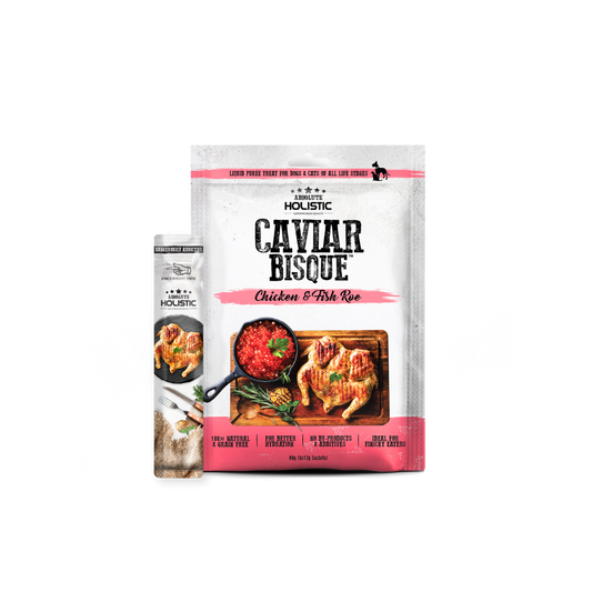Absolute Holistic Liquid Bisque Treats | Chicken & Fish Roe Bisque