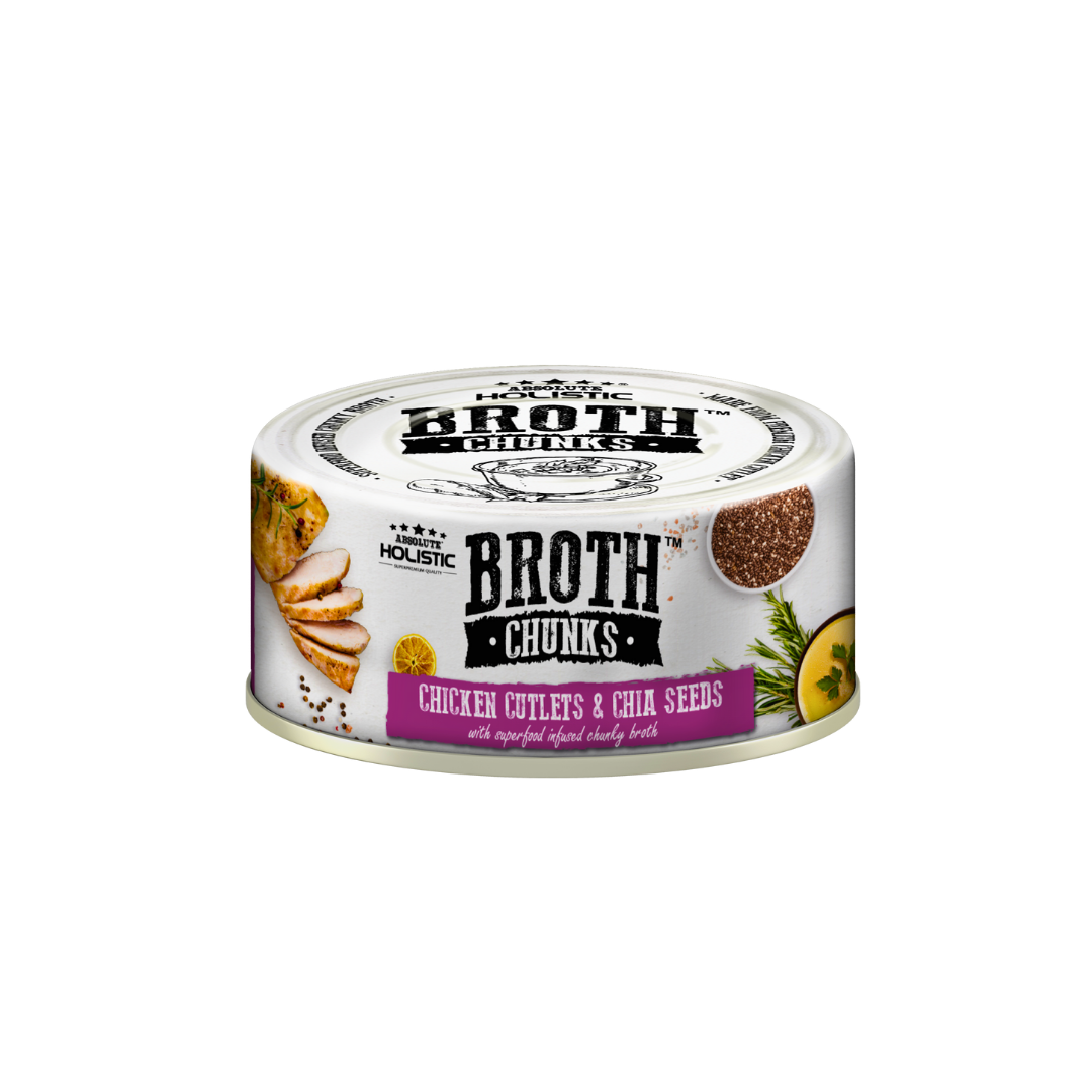 Absolute Holistic Broth Chunks | Chicken Cutlets & Chia Seeds