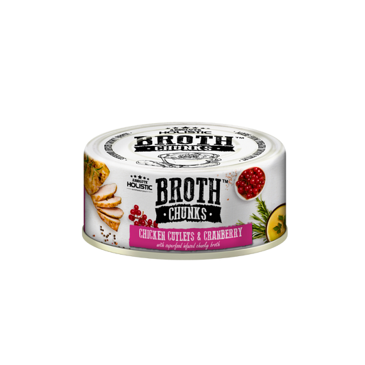 Absolute Holistic Broth Chunks | Chicken Cutlets & Cranberry