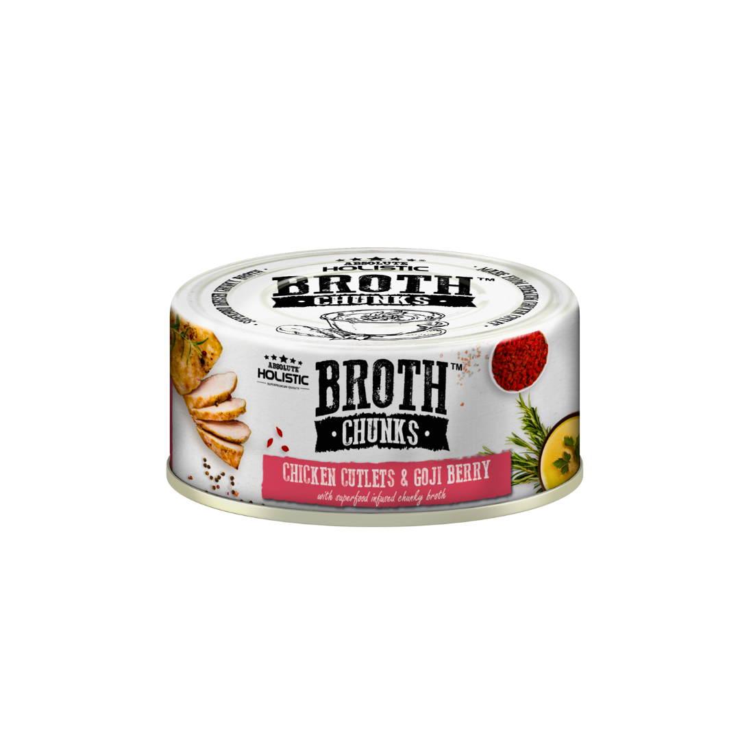 Absolute Holistic Broth Chunks | Chicken Cutlets & Goji Berry