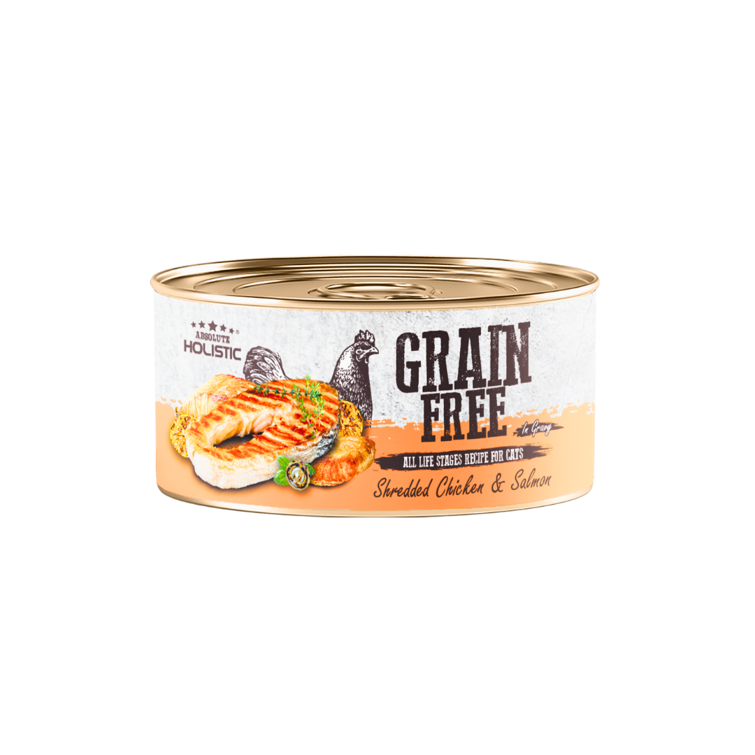 Absolute Holistic Grain Free for Cats | Shredded Chicken & Salmon