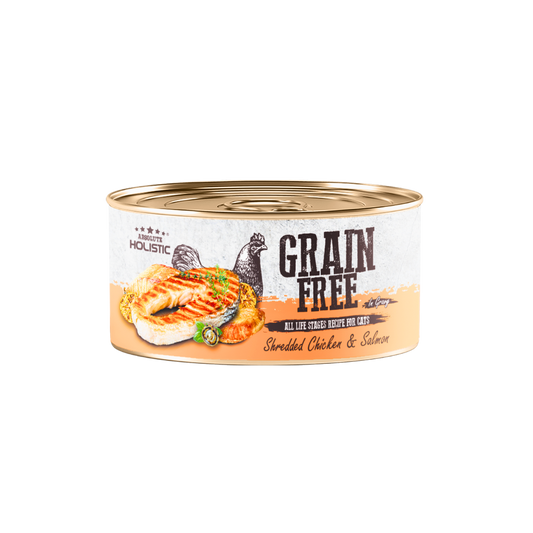 Absolute Holistic Grain Free for Cats | Shredded Chicken & Salmon