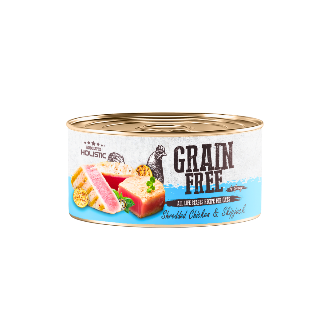 Absolute Holistic Grain Free for Cats | Shredded Chicken & Skipjack
