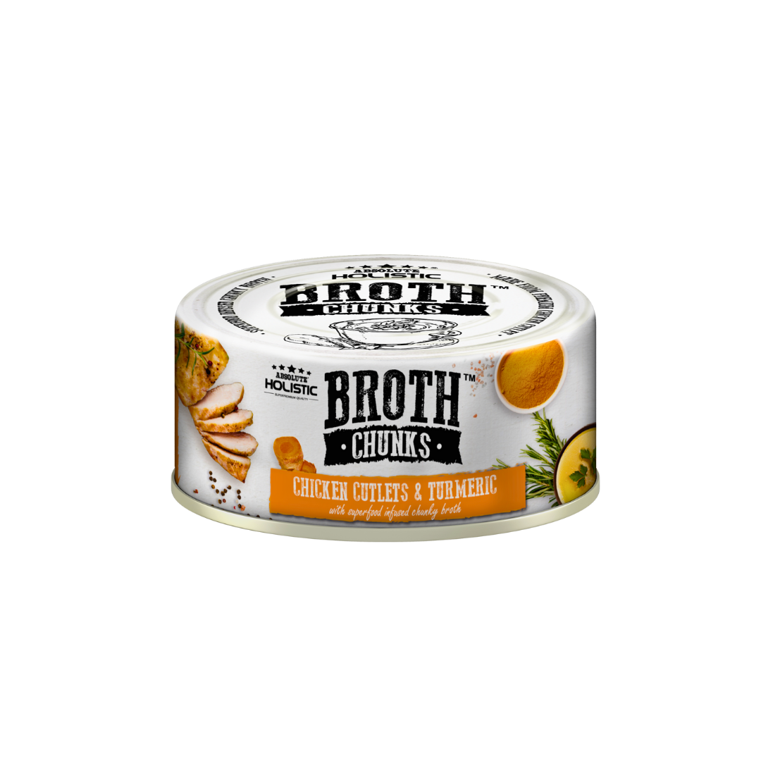 Absolute Holistic Broth Chunks | Chicken Cutlets & Turmeric