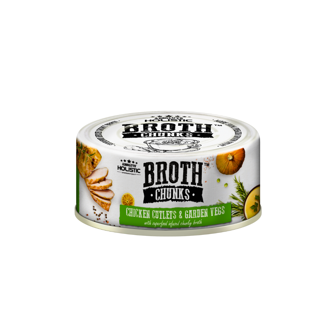 Absolute Holistic Broth Chunks | Chicken Cutlets & Garden Vegs
